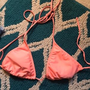 Coral bathing suit top